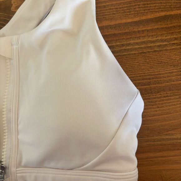 Athleta Ultimate Zip Front Bra size XS White - Picture 5 of 8